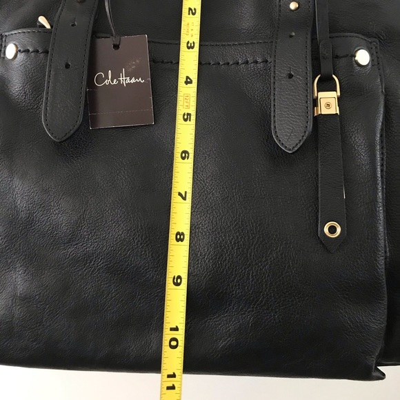 NWT Cole Haan Small Soft Tote Saddle Black - Picture 12 of 12